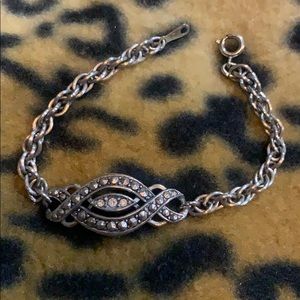 Vintage Classic Marcasite & Rhinestone Bracelet